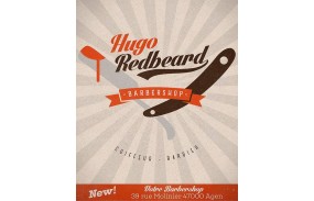 Logo barbier Hugo Redbeard Barbershop