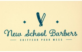 Logo barbier New School Barbers / Coiffeur pour mecs